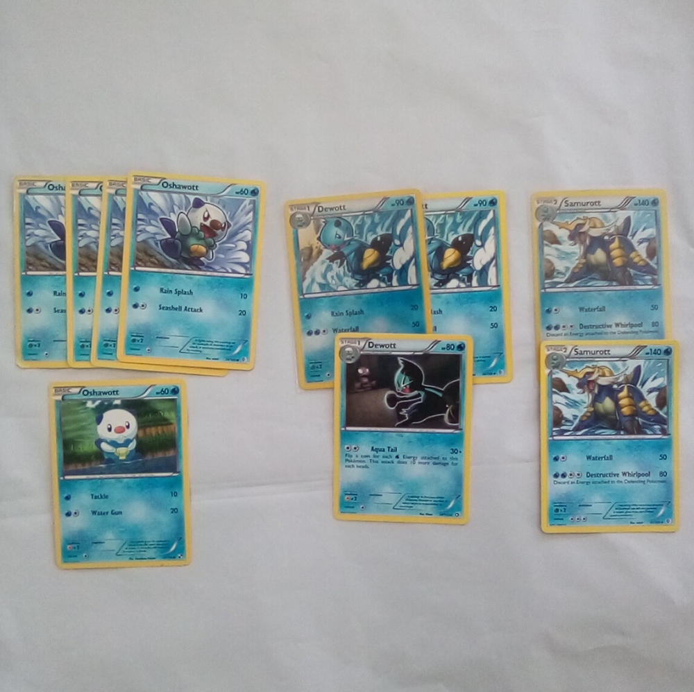 ✨Samurott Full Evolution Holo Pokemon Card Bundle✨